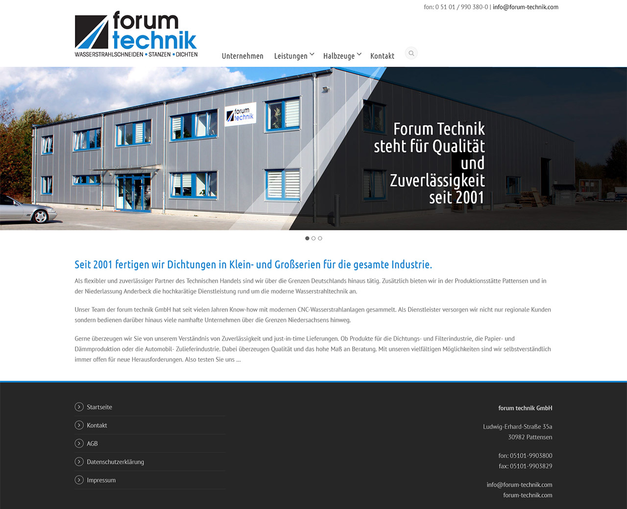 forum technik: Wasserstrahlschneiden - Stanzen - Dichten
