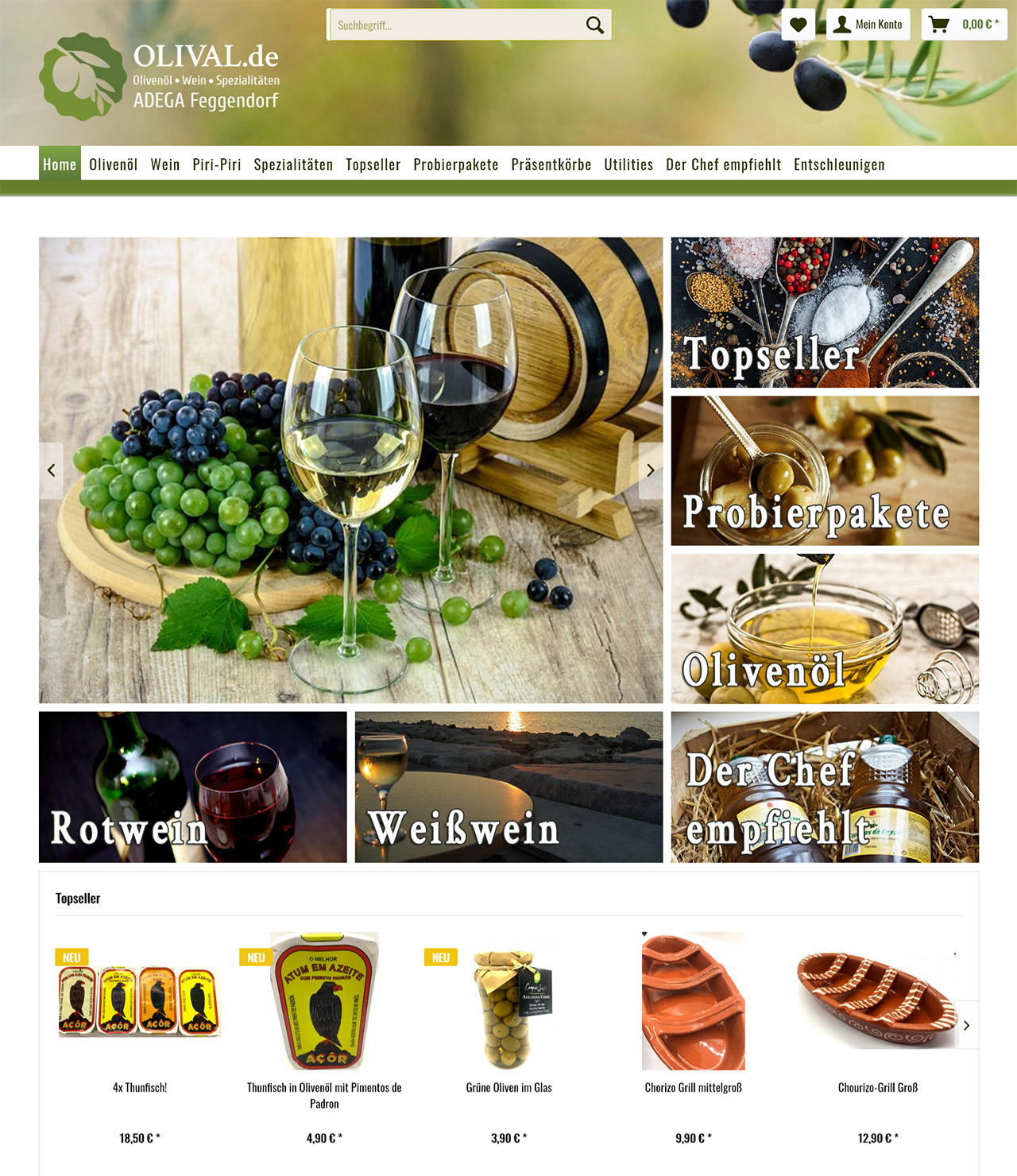 OLIVAL.de - Olivenöl, Wein, Spezialitäten - Alex Herrnleben - Adega Feggendorf