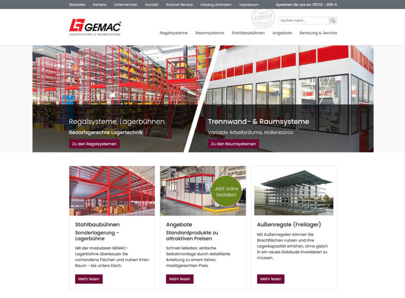 GEMAC Lagertechnik + Trennwand GmbH, Bückeburg